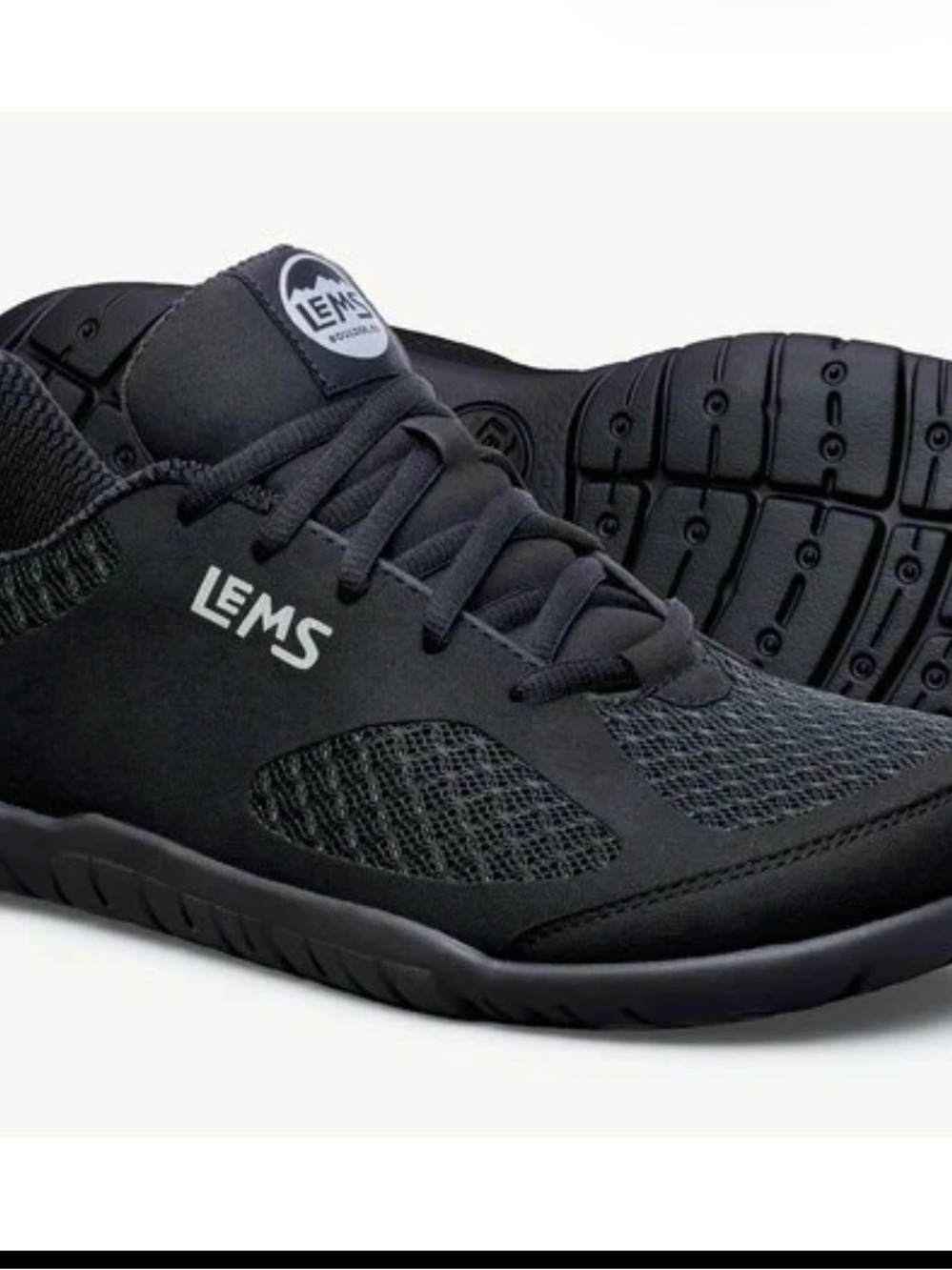 LEMS Women's Black Lightweight Sneaker